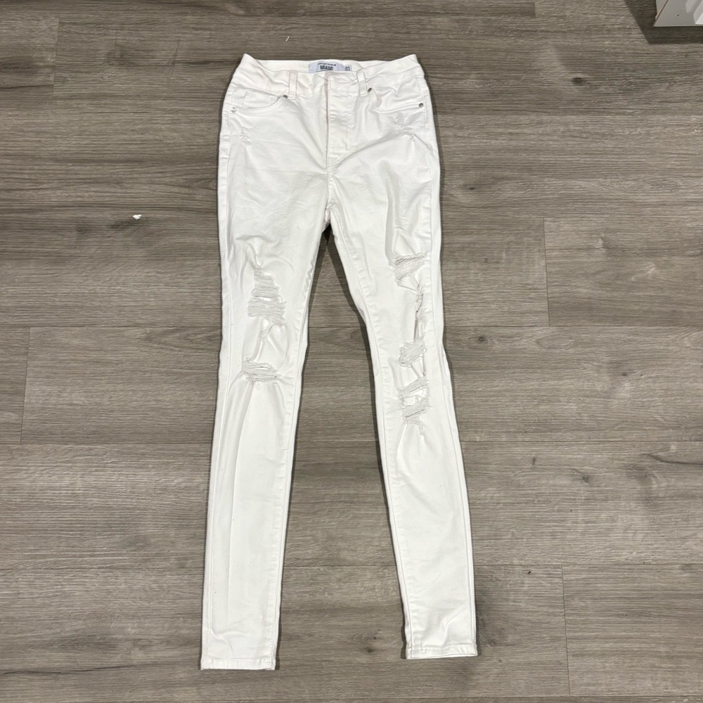 Skinny Charlotte Russe White Ripped Jeans